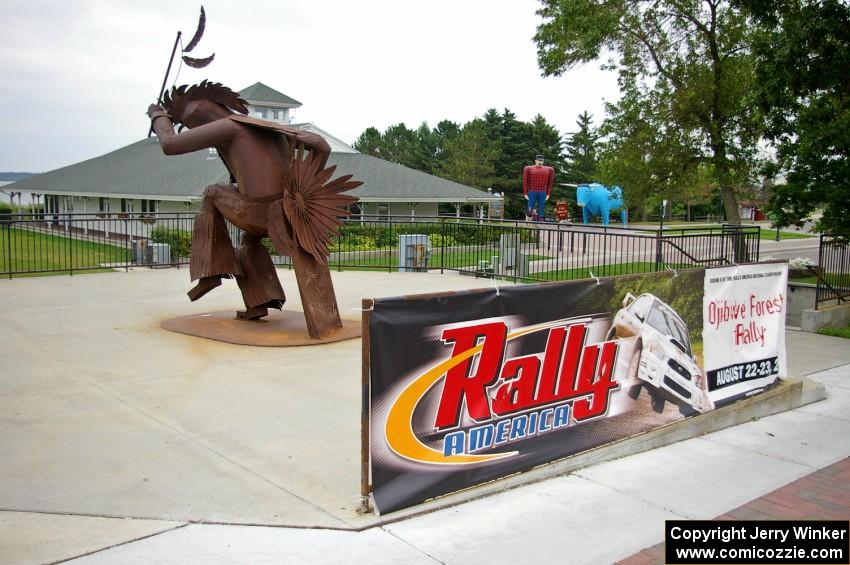 Welcome sign along the main drag in downtown Bemidji.