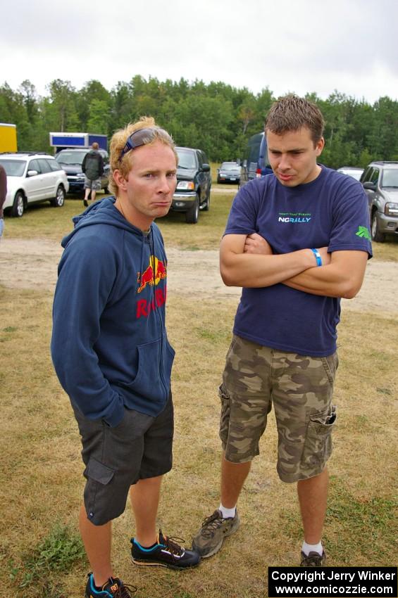 Both Matthew Johnson and Otis Dimiters were glum about not competing in the rally.