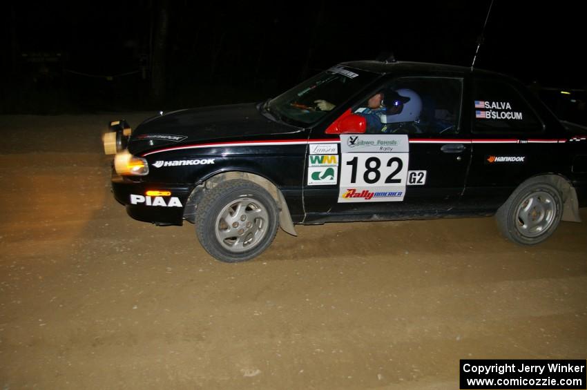 Silvio Alva / Ben Slocum take a conservative line through a left-hander on SS6 in their Nissan Sentra SE-R.