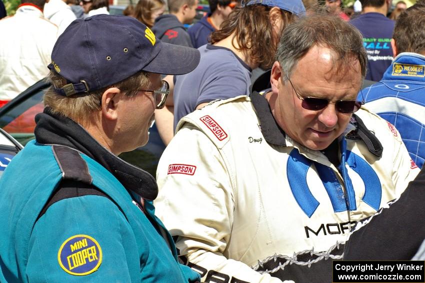 Henry Krolikowski and Doug Shepherd discuss the rally at parc expose on day two.