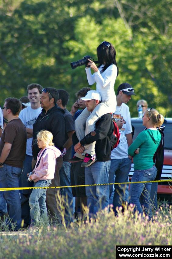 A photographer gets the best view at the spectator area on SS13.