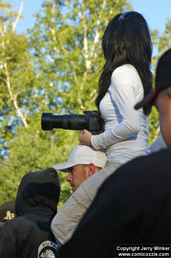 A photographer gets the best view at the spectator area on SS13.