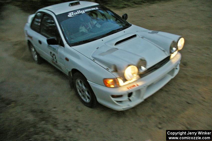 Bob Olson / Conrad Ketelsen drift their Subaru Impreza 2.5 RS through a right-hander on SS15.