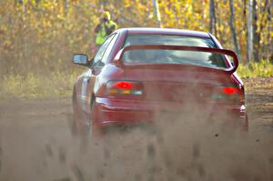 Dustin Kasten / Dave Parps shake down their Subaru Impreza on the practice stage.