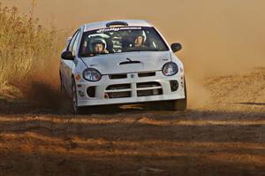 The Zach Babcock / Jeff Miller Dodge SRT-4 comes into a hard-left on the practice stage.