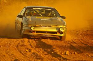 Spencer Prusi / Mike Amicangelo drift their Eagle Talon out of a fast sweeper on the practice stage.