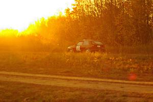 Billy Mann / Josh VanDenHeuvel drive their VW GTI off into the sunset near the end of the practice stage.