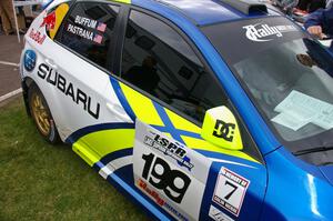 John Buffum was navigating for Travis Pastrana this round in his Subaru WRX STi (1).