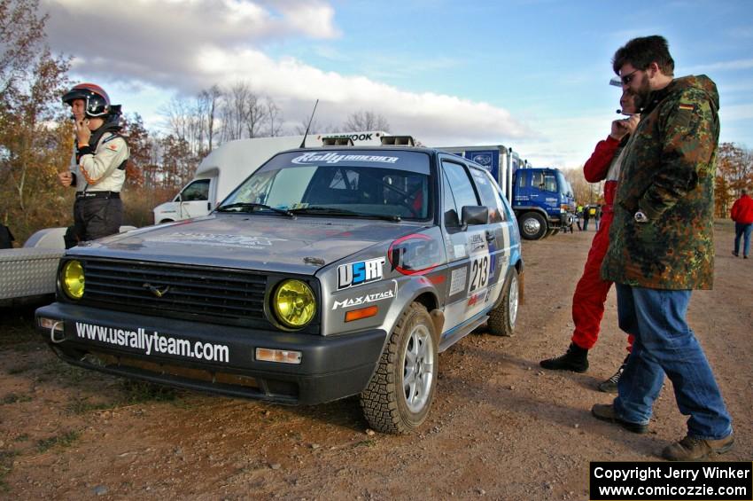 Josh Wimpey / Jeremy Wimpey after a practice run in their VW GTI.