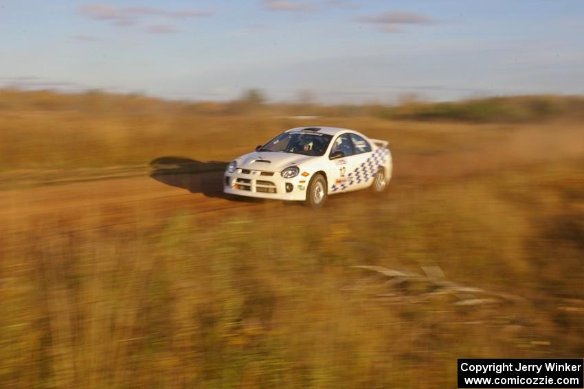 Travis Pastrana / John Buffum on a shakedown run at the practice stage in their Subaru WRX STi.