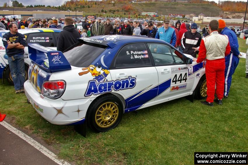The Subaru WRX STi of the late Jeff Moyle was on display at parc expose.