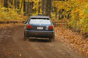 Paul Koll / Carl Seidel prepare for a right-hand sweeper on SS2, Beacon Hill, in their VW Golf.