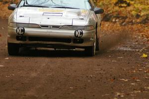 Spencer Prusi / Mike Amicangelo drift their Eagle Talon out of a right-sweeper on SS2, Beacon Hill.