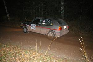 Dave Cizmas / Matt Himes near the finish of SS5, Far Point, in their VW GTI.