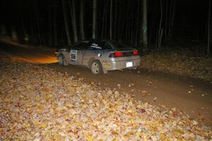 Spencer Prusi / Mike Amicangelo at speed down a straight near the flying finish of SS5 in their Eagle Talon.