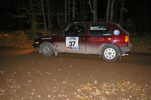 Billy Mann / Josh VanDenHeuvel at speed near the finish of SS5 in their VW GTI.