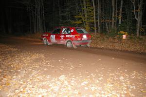 Daryn Chernick / Heidi Nunnemacher at speed near the flying finish of SS5 in their VW GTI.