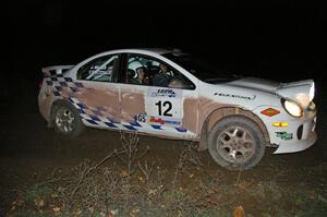 Zach Babcock / Jeff Miller set up for a 90-right on SS7 in their Dodge SRT-4.