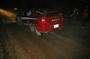 Doug Shepherd / Karen Wagner rocket away from the start of SS9, Menge Creek, in their Dodge SRT-4.