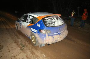 Eric Burmeister / Dave Shindle leave the start of SS9, Menge Creek, in their Mazda Speed 3.