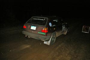 Billy Mann / Josh VanDenHeuvel hit the accelerator at the start of SS9, Menge Creek, in their VW GTI.