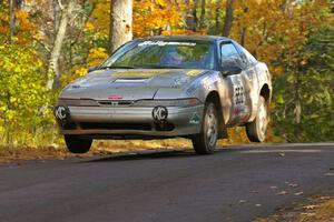 Spencer Prusi / Mike Amicangelo take it easy the second time at the midway point on Brockway 2, SS14, in their Eagle Talon.
