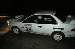 Bob Olson / Conrad Ketelsen drift their Subaru 2.5 RS through the spectator coner on SS17, Gratiot Lake 2.