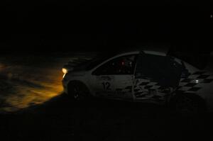 Zach Babcock / Jeff Miller at dusk near the end of SS17, Gratiot Lake 2, in their Dodge SRT-4.