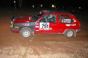 John Kimmes / Paul Peters drive through the ruts at the spectator point on SS17, Gratiot Lake 2, in their VW GTI.