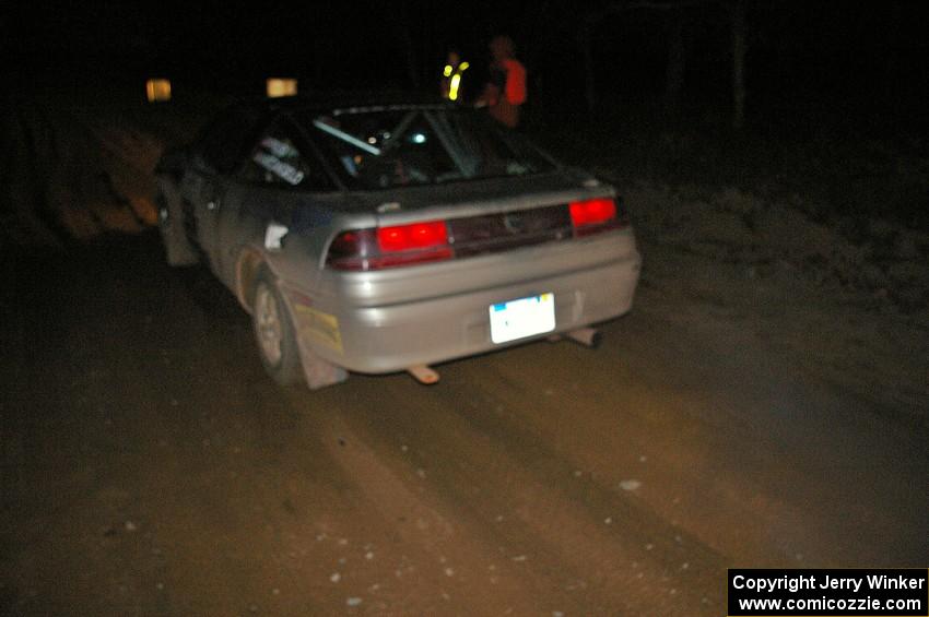 Spencer Prusi / Mike Amicangelo launch from the start of SS9, Menge Creek, in their Eagle Talon.