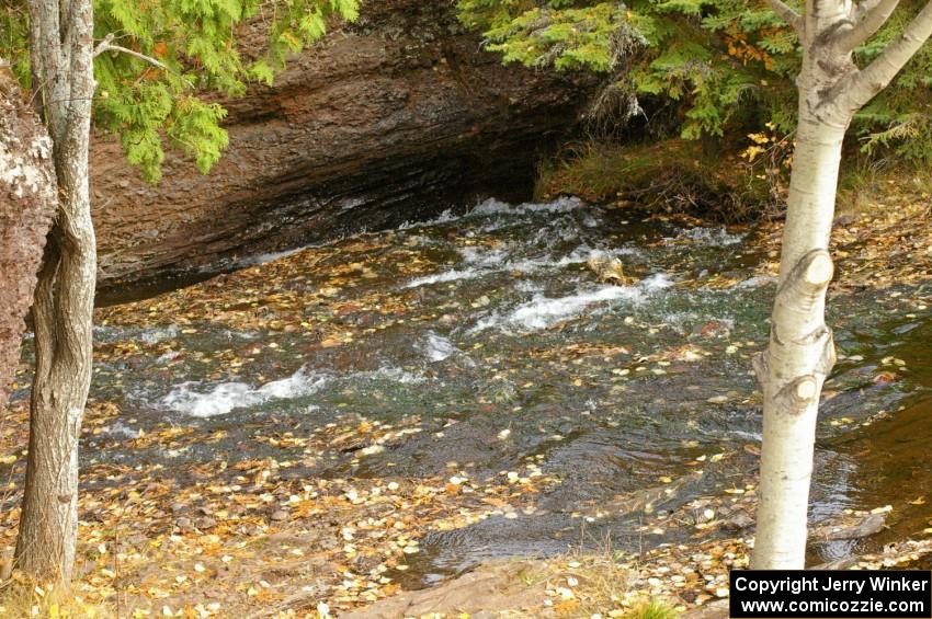 Silver Falls at the West entrance to Brockway Mountain Drive.