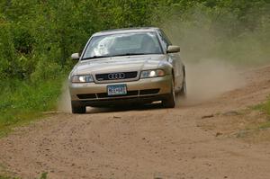 The '00' Audi Quattro checks out Potlatch Road before SS1.