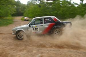 The Jim Scray / Colin Vickman Datsun 510 drifts beautifully through a hard rigt onto Potlatch Rd. on SS1.