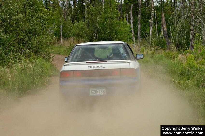 The '0' Subaru Legacy of Amy Springer checks out SS1.