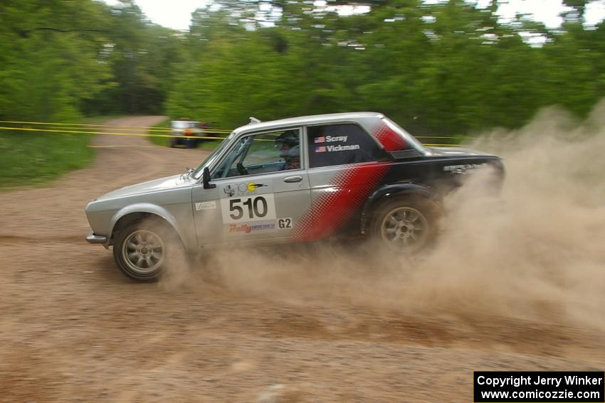 The Jim Scray / Colin Vickman Datsun 510 drifts beautifully through a hard rigt onto Potlatch Rd. on SS1.