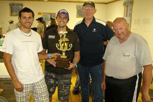 L to R) Michal Kaminski and John Topor were winners of the Moyle Cup presented by Dave Parps and Mark Utecht.