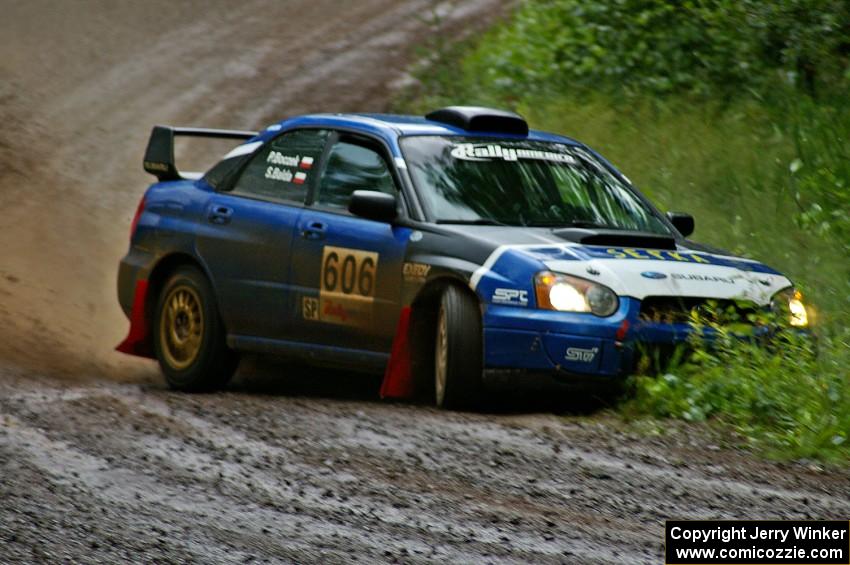 Slawomir Balda / Piotr Boczek keep on the power and out of the ditch in their Subaru WRX on SS5.