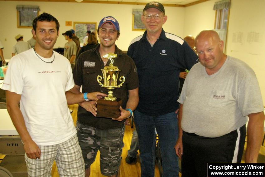 L to R) Michal Kaminski and John Topor were winners of the Moyle Cup presented by Dave Parps and Mark Utecht.