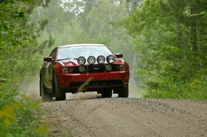 Mark Utecht / Rob Bohn complete the first practice stage miles in their Ford Mustang.