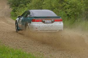 Adam Markut / Chris Gordon take their Eagle Talon through its warm-up paces on the practice stage.