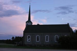 Sunset over the church located just outside of Lake Itasca State Park.(1)