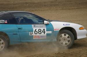 Adam Markut / Chris Gordon perform a nice drift in their Eagle Talon through the infield on SS1.