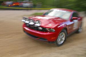 Mark Utecht / Rob Bohn in their Ford Mustang at a fast left-hander on SS2.