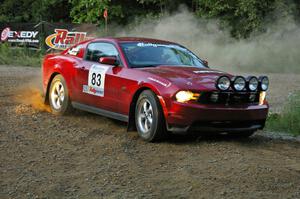 Mark Utecht / Rob Bohn fling their Ford Mustang through the spectator hairpin on SS4.