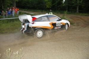 Dillon Van Way / Josh Knott drive their Ford Focus uphill at the spectator hairpin on SS4.