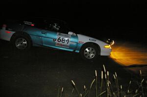 Adam Markut / Chris Gordon drift their Eagle Talon through a 90-right on SS6.