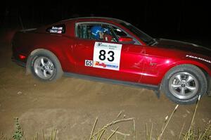 Mark Utecht / Rob Bohn in their Ford Mustang take a 90-right onto Blue Trail on SS6.