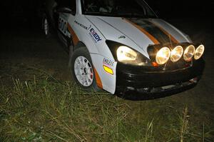 Dillon Van Way / Josh Knott drive their Ford Focus downhill this time at the spectator hairpin on SS7.