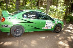 John Conley / Keith Rudolph drive their Dodge SRT-4 out of a right-hander of SS8.