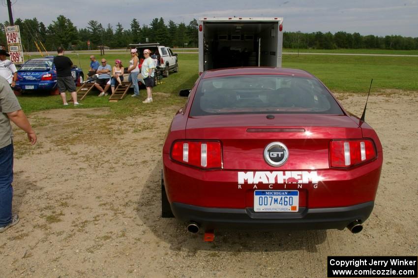 The Mark Utecht / Rob Bohn Ford Mustang prior to the practice stage.